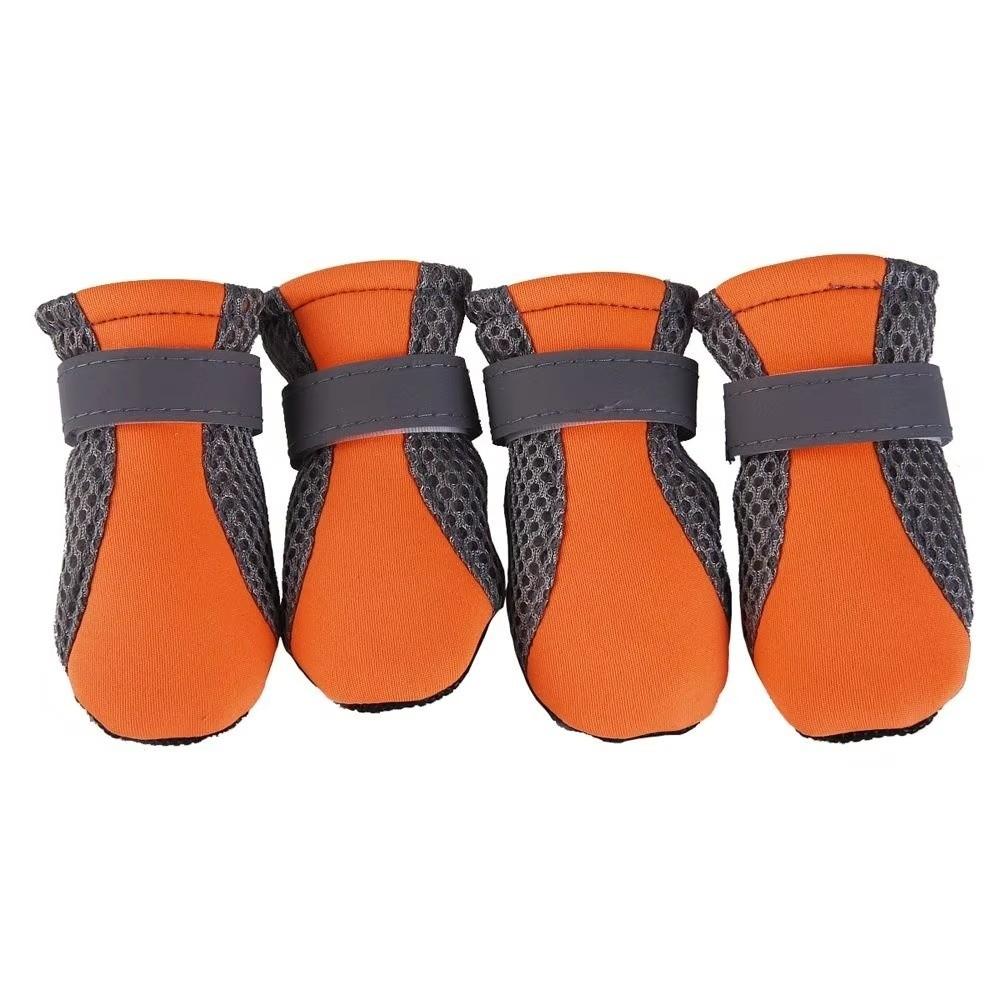 4Pcs Anti-slip Pet Dog Shoes Soft-sole Pet Footwear Cute Pet Sandals Summer