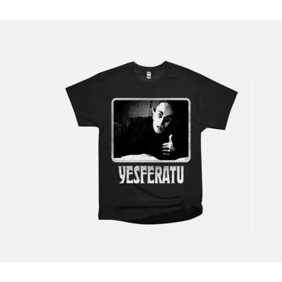 New Yesferatu Funny Pun Goth Horror Black T Shirt S 5XL