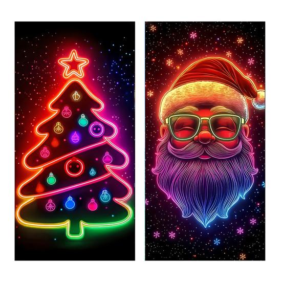 Banner Cortină de Ușă Luminoasă de Crăciun Decor Festiv de Sărbători pentru Ușa din Față Petrecere Pridvor Semn Agățat