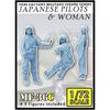 Tori Factory 1/72 Military Miniature Figure Series WWII Japanese Navy Pilot and Woman Seeing Off Resin Kit MF-36C Molded Color