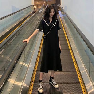 Medium and Long Large Size Loose Medium and Long Lapel Summer Dress Long Dress for Pregnant Women
