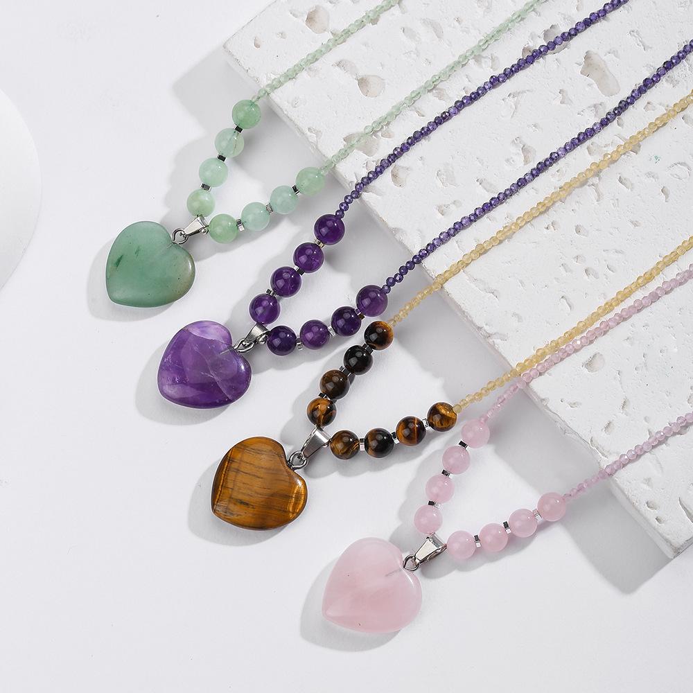 Böhmische Natürliche Amethyst Kristall Perlen Schlüsselbeinkette