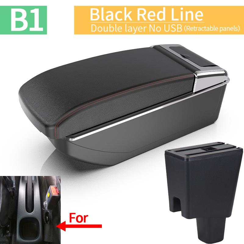 BEP1 For Perodua Axia armrest box car interior modification multi-function storage box center console USB car interior accessories