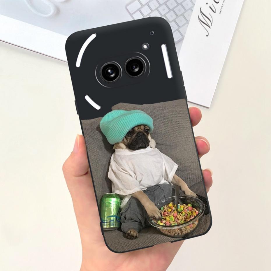 Für Nichts Telefon (2a) (2) Schwarze Silikon-Schutzhülle Für Nothing Phone2 Phone 2a Niedliche Cartoon-Weichschalen