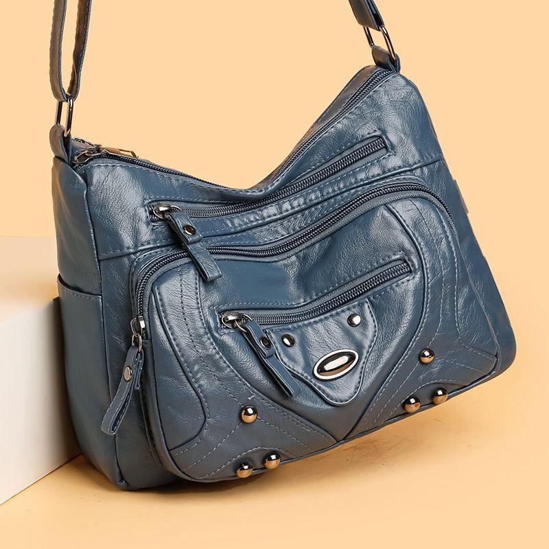Mehrschichtige Damen Vielseitige Modische Große Kapazität Mittelalterliche Ein-Schulter Crossbody-Tasche