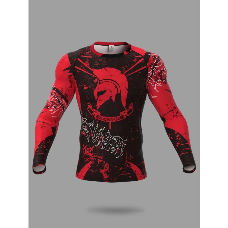 Men's 3D Stripe Printed Long-sleeved T-shirt, Comfortable, Breathable and Versatile Men's Top