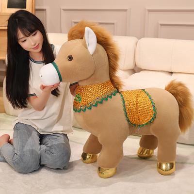 Neue Willkommen Pferd Puppe Plüschtier Jahr des Pferdes Maskottchen Puppe Kinder Geburtstagsgeschenk Tierkreis Pferd Ornament