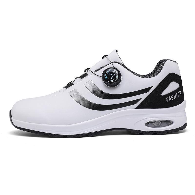 New air cushion cushioning sneakers outdoor light and comfortable rotating button lace-free casual trendy shoes