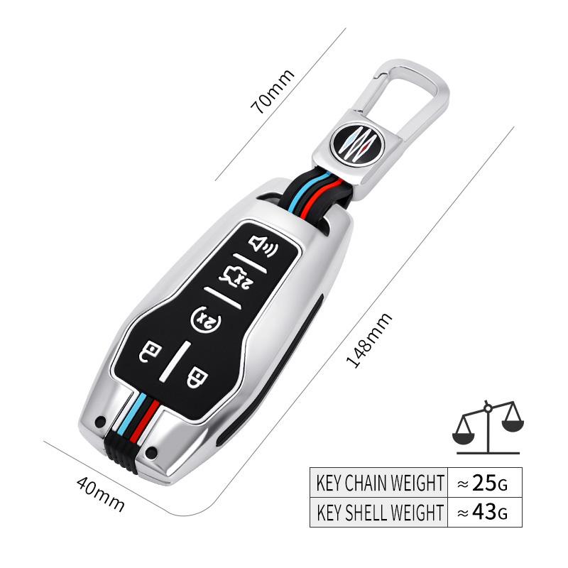 Zinc Alloy Car Key Case Cover For Ford Fusion Mondeo Mustang F-150 Explorer Edge 2015 2016 2017