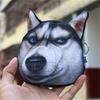 1pc 3D Cute Dog Face Husky Doge Zip Case Lovely Mini Wallet Card Coin Change Purse