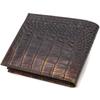 Original Men's Wallet Made of Genuine Textured Leather with Crocodile Embossing CANPELLINI 21784 Dark Brown