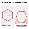 Hexagon Agility Rings Toy Set for Kids Outdoor Fitness Training Equipment Soccer Footwork Trainer 6-Pack