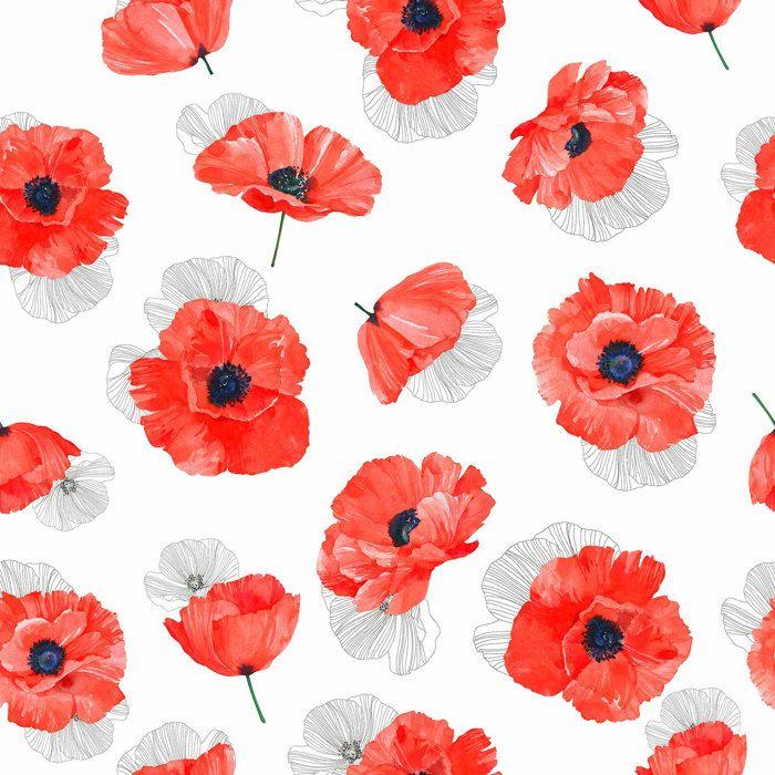 Nappe Toile cirée au mètre Coquelicot