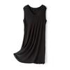 Women's Plus Size Sleeveless Long Solid Color Dress for Spring and Summer - Perfect for Home and Outer Wear