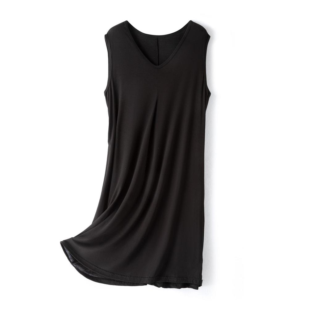 Women's Plus Size Sleeveless Long Solid Color Dress for Spring and Summer - Perfect for Home and Outer Wear
