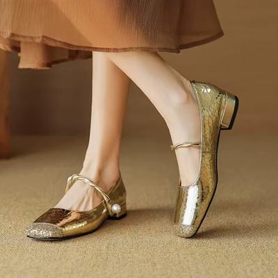 Fashion Elegant Women Mary Jane Shoes Mid Heeled Sandals Women's Loafers 2025 Summer Party Dress Shoes New Luxury Fad Mujer Sandalias