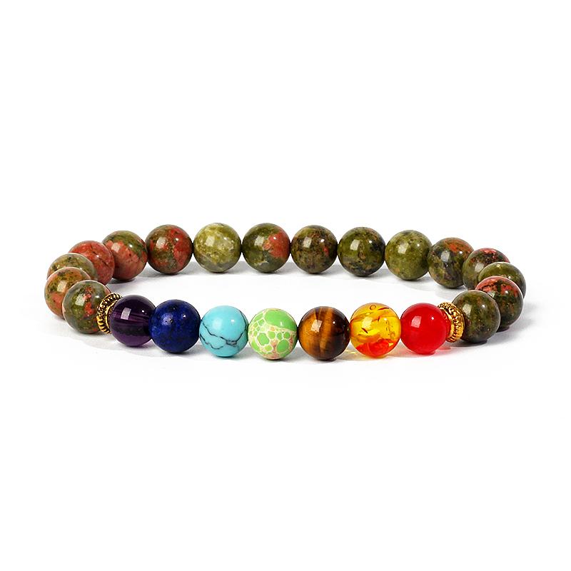 7 Chakra Diffuser Bracelets Men Women Natural Lava Stone Crystal Healing Anxiety Jewelry Mandala Yoga Meditation Bracelet Gift