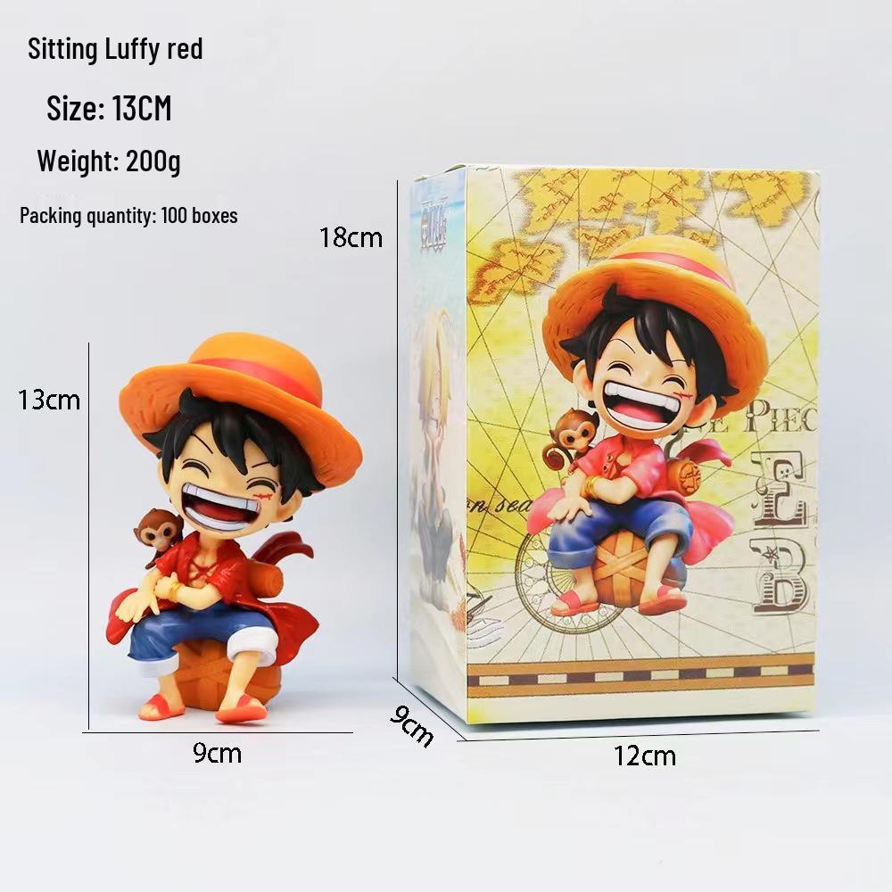 Q Version Luffy, Zoro, Sanji Action Figures - Trendy Car Ornament Toy Models