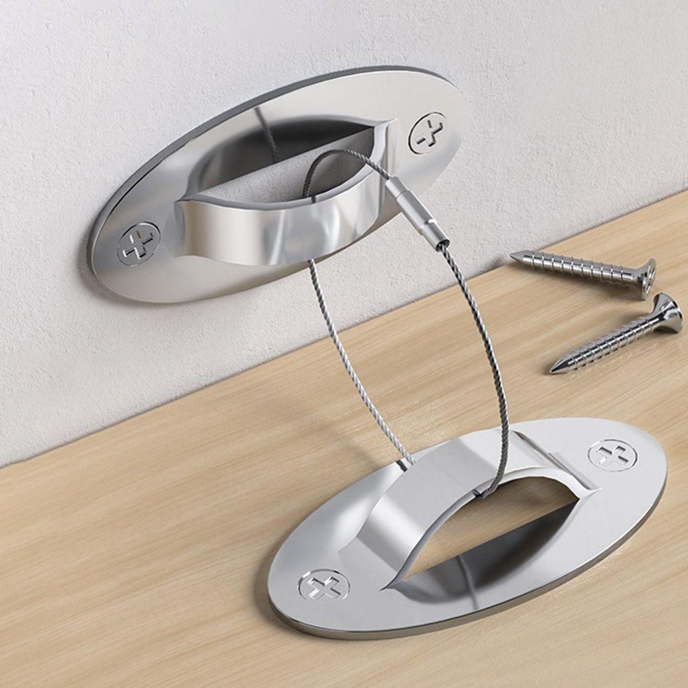 Metal Furniture Straps Anti-reverse Multifunctional Anti Tip Furniture Anchors Hardware Proofing Drawers Buckle