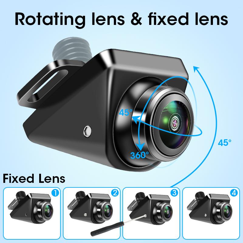 AHD 170° Rear View Camera 1920x1080P CVBS Night Vision Fisheye Lens Car Reverse Camera IP68 Waterproof 12V Backup Parking Cam