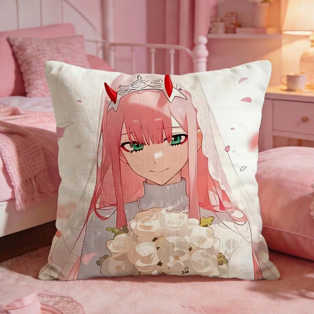 DDARLINGs In The FRANXX Cushion Cover Premium Comfort Reversible Pillow Cove Two In One Design For Any Room Car Interior