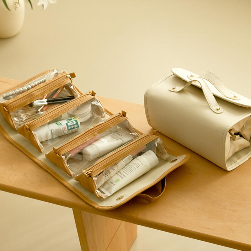 Bolsa de higiene pessoal de grande capacidade para viagem, de pendurar na parede, para férias (2 cores)