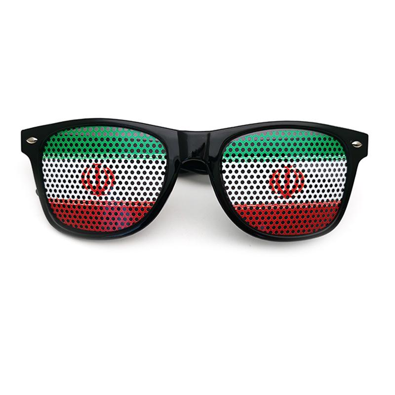 New Unisex Black Frame 42 Countries Flag Sun Glasses Decorative Spectacles Eyeglasses Frames for Party Women Men Sunglasses