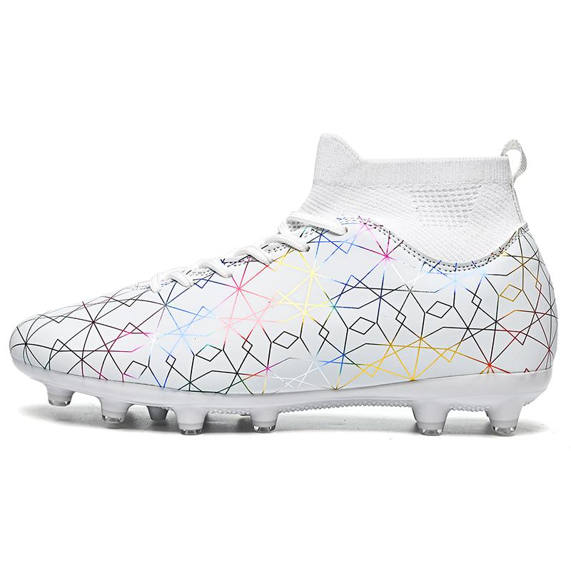 Men's Soccer Shoes  Non-Slip AG/TF Soccer Cleats Ankle Boots Unisex Large Size Ultralight Football Boots Boys Sneakers
