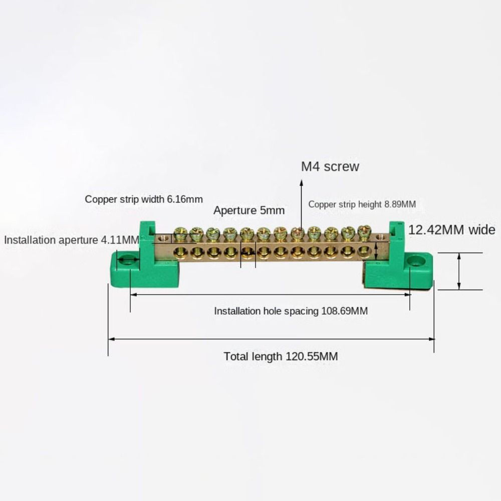 Porous Site High Bridge Type Ground Bar Copper Screw Terminal Block Bar  Transportation