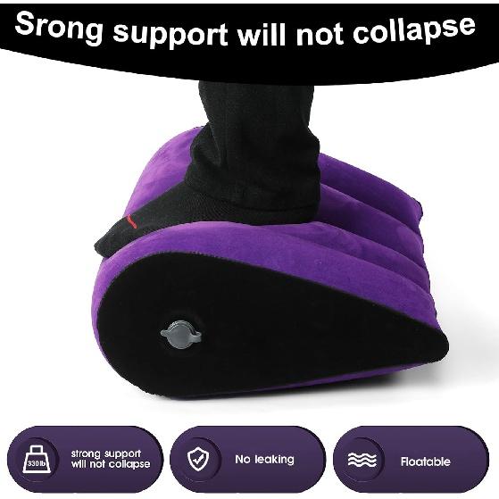 Sex Toys Pillow Position Cushion Triangle Inflatable Ramp Furniture Couples Toy Positioning for Deeper Position Support Pillow Men Women for Couples