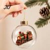 Decorative Ornaments for Home Christmas Story Ornament, Acrylic Hanging Angel Santa Claus Festive Party Supplies Candy House Designs, Ball Shape