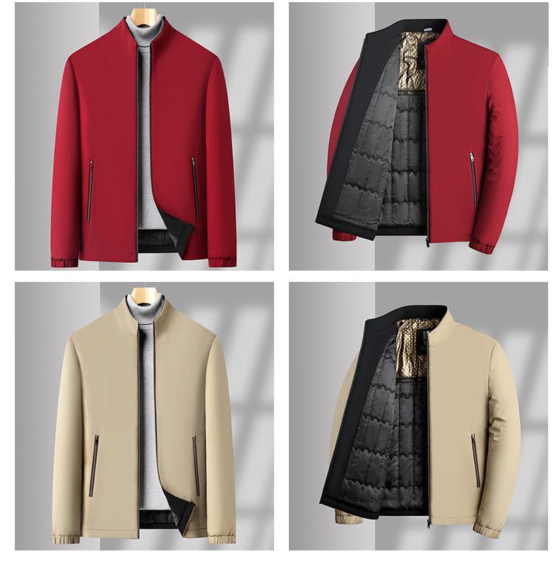 Men's Plus Velvet Thick Cotton Jacket for Autumn/Winter – Middle-aged & Elderly