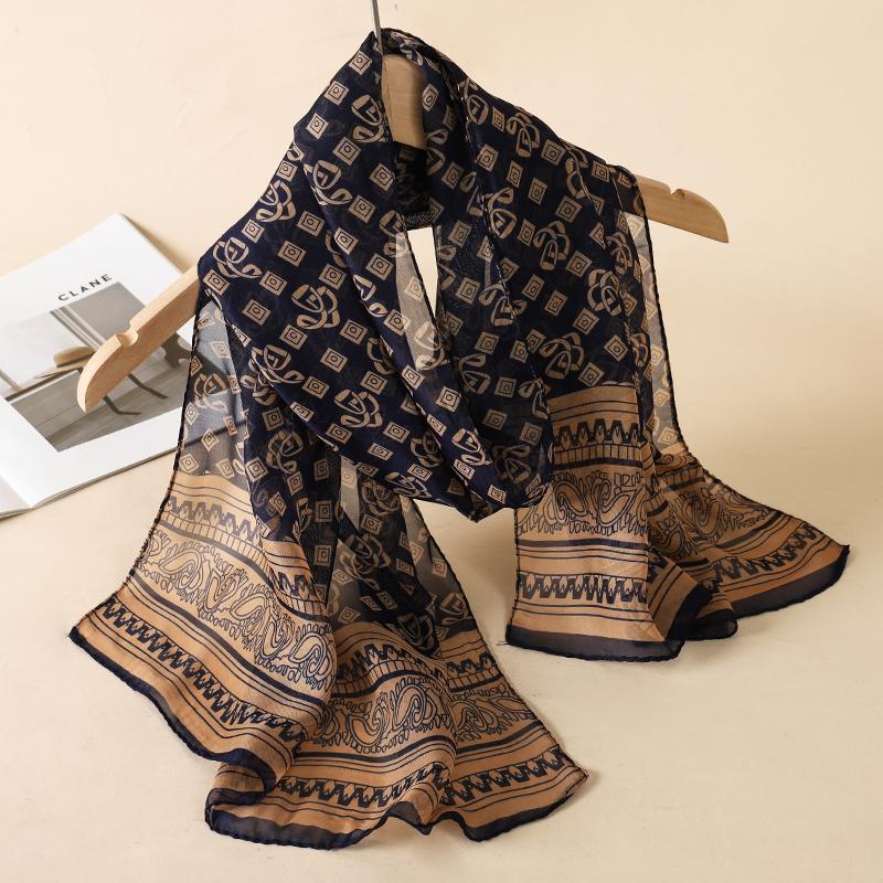 Elegant Chiffon Scarf for Women Versatile Scarf Sun Protection Decorative Scarves Fashion Lady