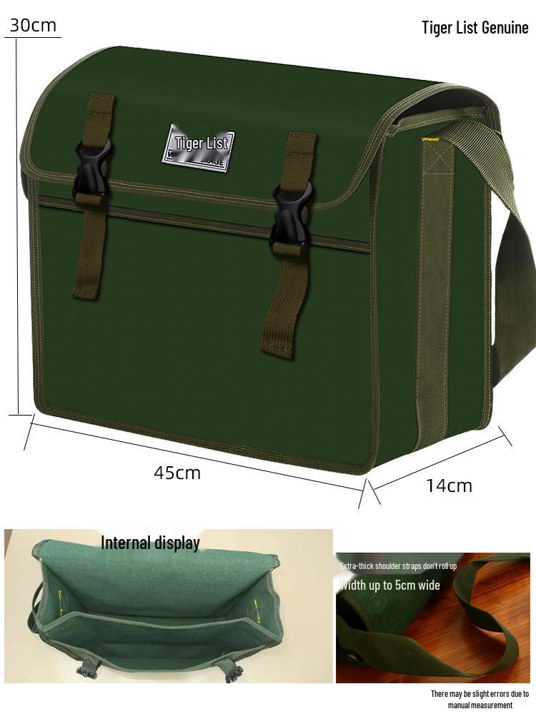 Electrician's Wear-Resistant Canvas Crossbody Tool Bag