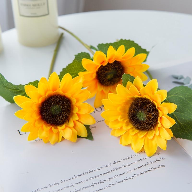 Artificial Sunflowers Silk Gerbera Vases Home Decor Garden Festival Bridal Accessories Clearance Wedding Diy Scrapbooks Outdoor