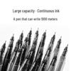 Huaxia Black 0.5mm Needle-Tip Pen - Large Capacity Exam Stationery for Students