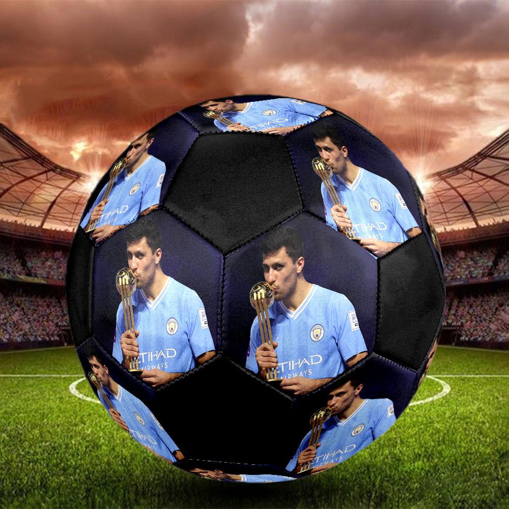 Ballon de football Rodri taille 5, coloré, adapté à tous les âges, cousu à la machine, matériau PVC, qualité compétition, durable et à rebond élevé