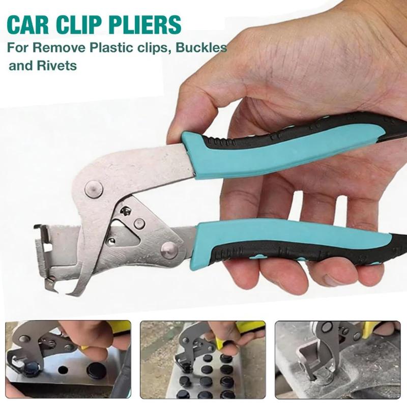 Car Clip Pliers Auto Panel Removal Tool with Rubber Fastener Rivet Tools Professional Auto Repair Kit for Plastic/Nut Removal