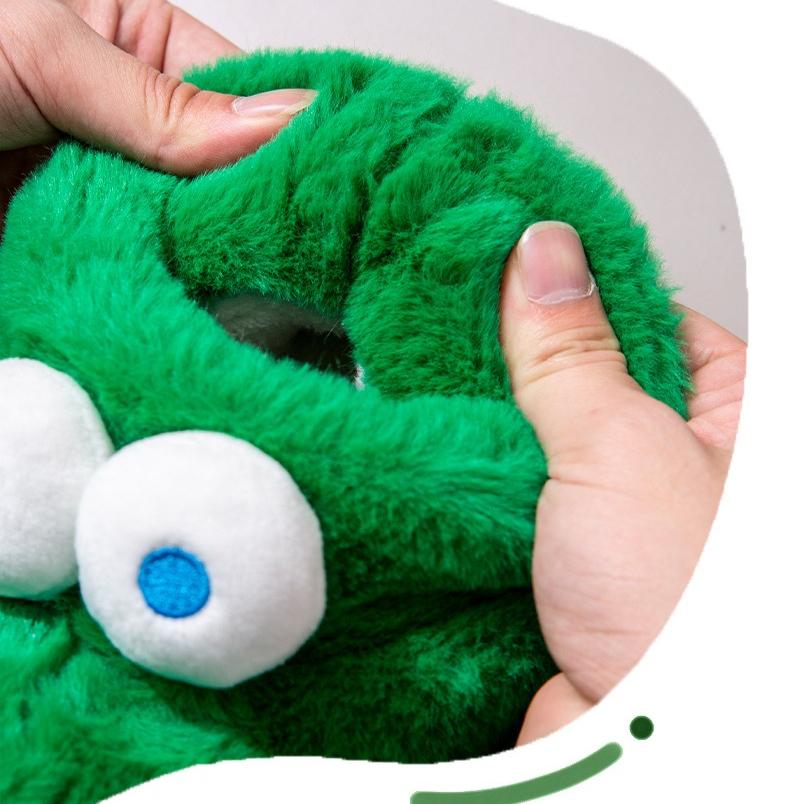 Fashion Winter Warm Shoes Woman Men Indoor Fluffy Slippers Cute Cartoon Crocodile Thick Sole Soft Plush Couples Home Floor Snow Boots