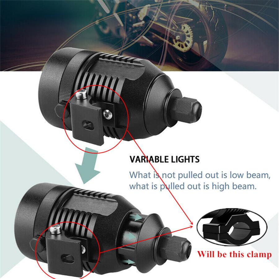 LED Motorcycle Spotlight Headlight For Most Motorcycle, Dirt Bike, Street Bike, etc