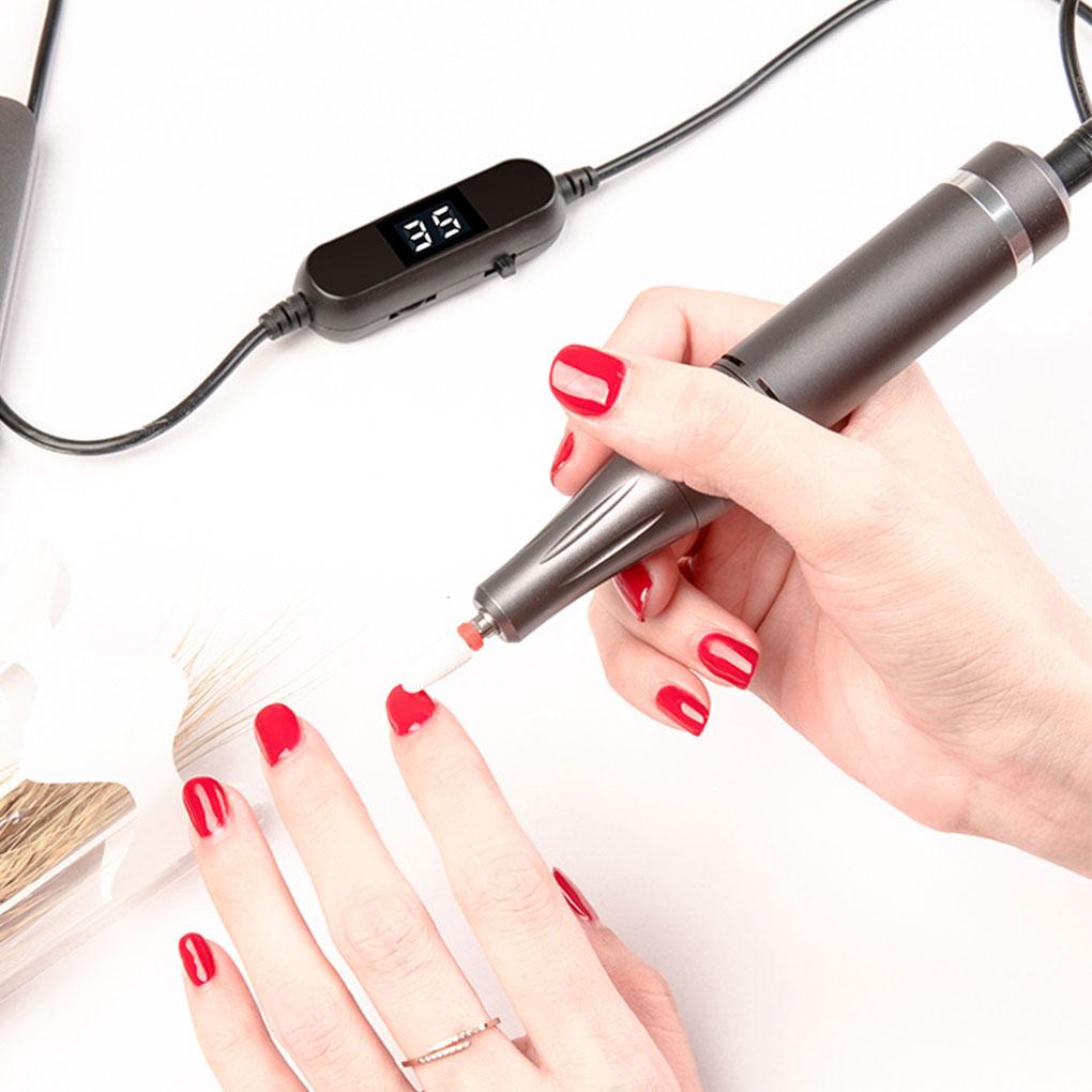 Precision Nail Drill Machine Multiple Holes Efficient Dissipation Machine USB Manicure Polish