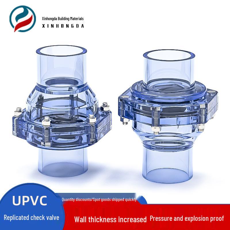 PVC Transparenter Rückschlagklappe mit Klappe, Rückflussverhinderer Sanitärfitting für 32/40mm Abflussrohre
