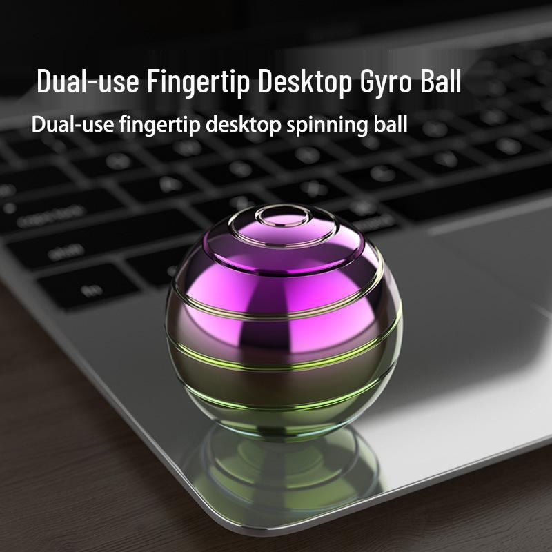 Fingertip Spinner: Colorful Luminous Desktop Decompression Toy