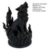 3D Printed Wolf Heart Sculpture Dark Flame Symbolic Decor with Hardcore Aura, PLA  Eco-Friendly Office Statue Home Decor for Living Room & Shelf