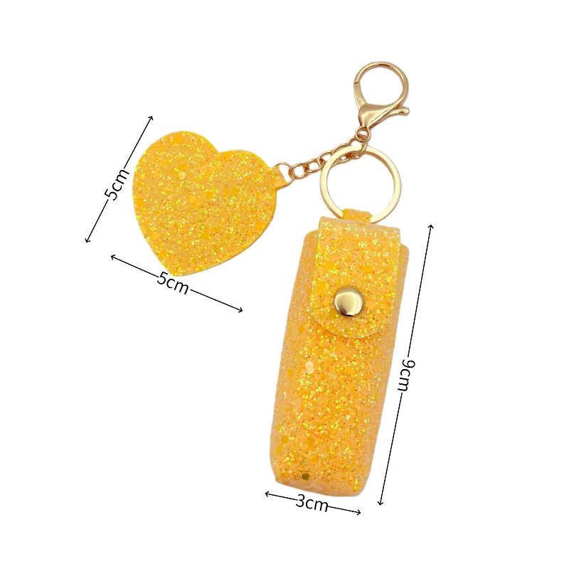 Chic Lipstick Holder Keychain Portable Makeup Bag Built-In Mirror Lipstick Protector Travel Companion