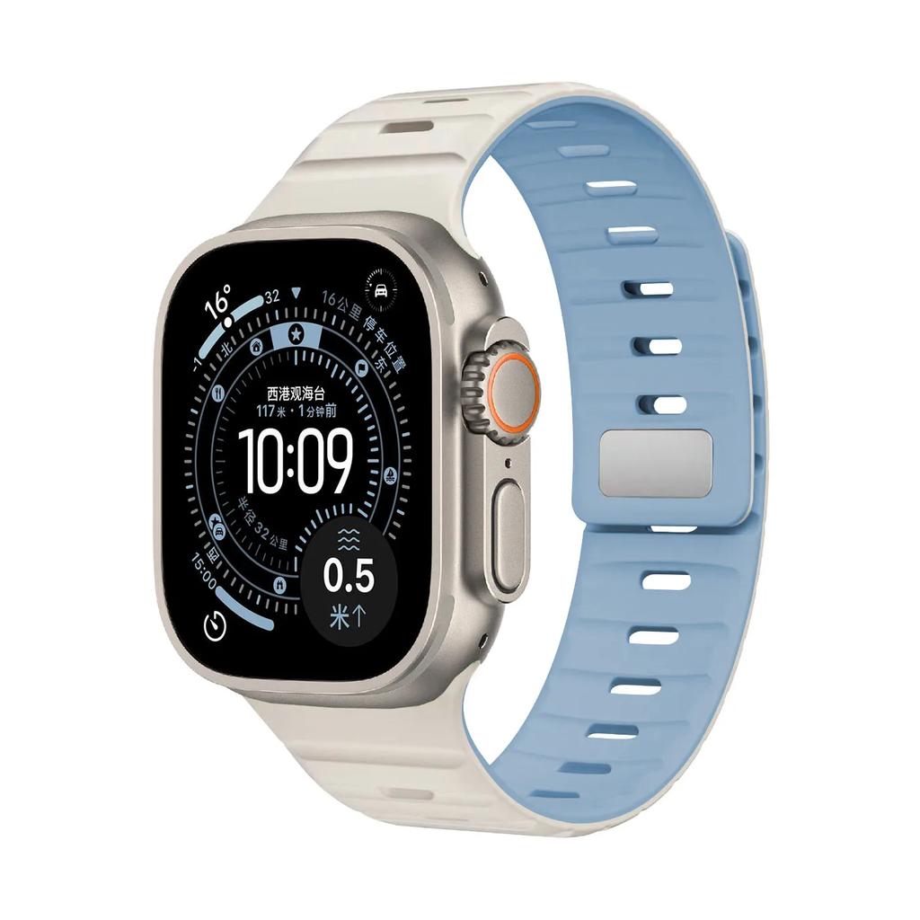 Magnetic Silicone Strap for Apple Watch Ultra 3 2 1 49mm Band Series 11 10 46mm 42mm/9 8 7 45mm 41mm Bracelet iWatch 6 5 4 SE 3