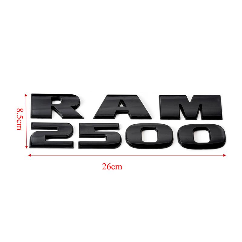 For Ram 1500 2500 3500 Emblem Nameplate Badge Logo Auto Accessories Body Side Rear Trunk Ram Emblem Door Fender Decal Stickers