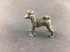 Pure Copper Cute Dog Statue Feng Shui Ornament Bronze Standing Poodle Figurines Lucky Desk Decorations Accessories Home Decor