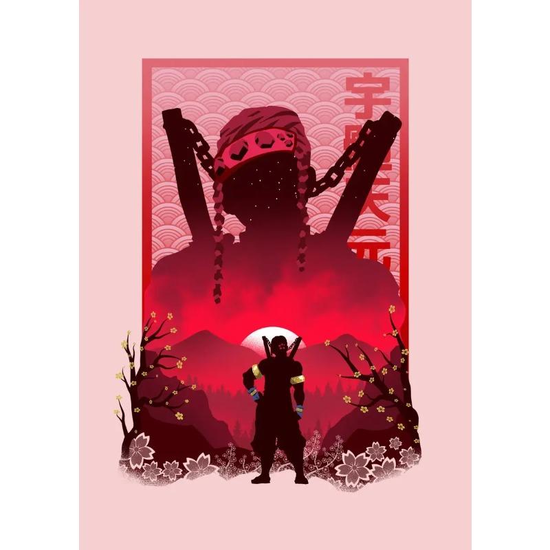All Hashira Demon Slayer Colorful Poster Picture-in-Picture Canvas Painting Prints Wall Art Pictures for Living Room Home Decor