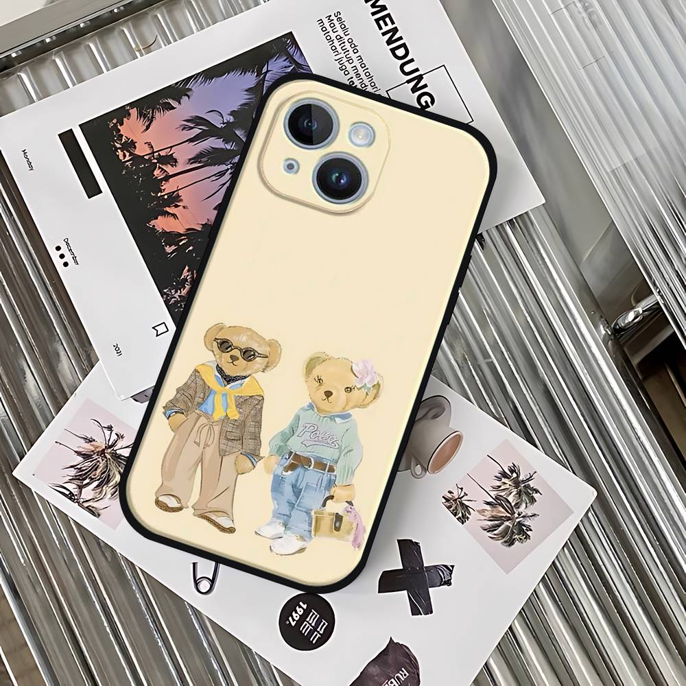 Cartoon Bear P-Polo-S Phone Case Phone Case That Fits IPhone 16, 15, 11, 13, 14 Pro Max, Plus, X, Xr, Xs Max, 12 Mini